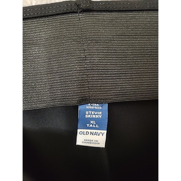 Old Navy Stevie Skinny Ankle Pants Women XL Tall Black Ponte Knit Seam Front NEW - Picture 7 of 8